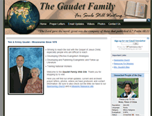 Tablet Screenshot of gaudetfamily.org
